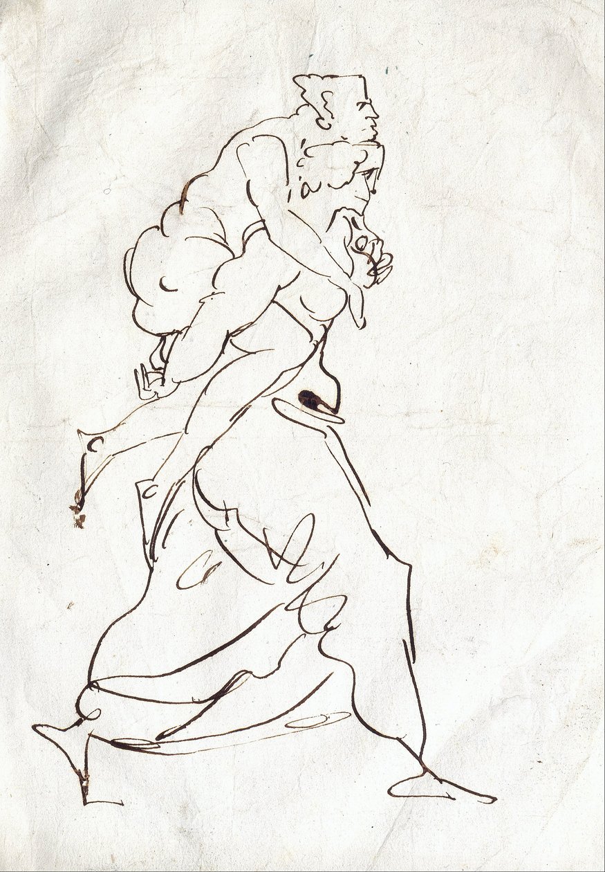 Énée et Anchise - Ferdinand Victor Eugene Delacroix