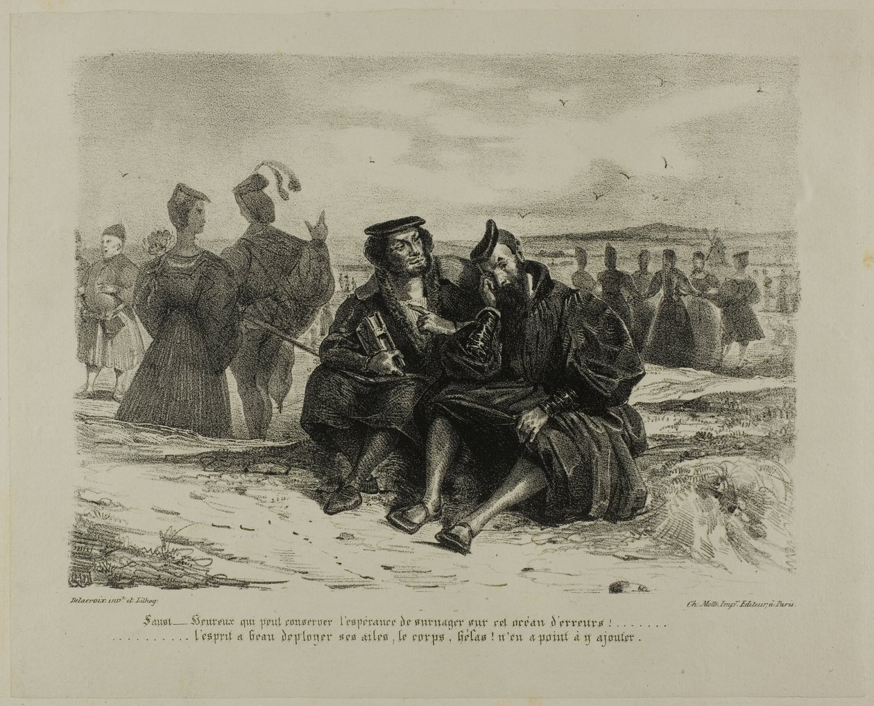 Faust et Wagner, de Faust - Eugène Delacroix