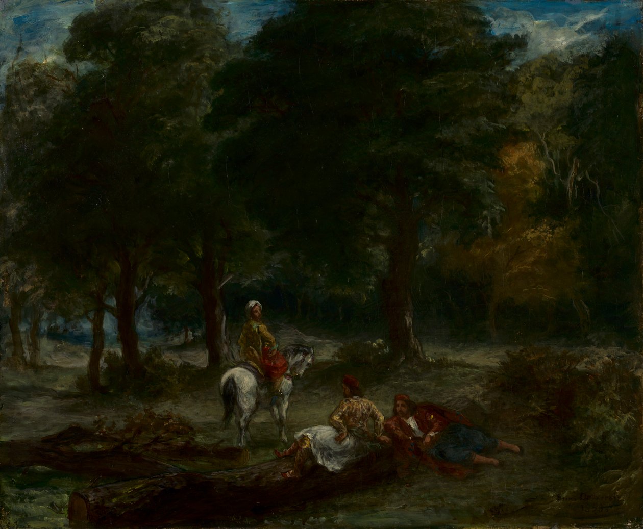 Cavaliers grecs se reposant dans la forêt - Eugène Delacroix