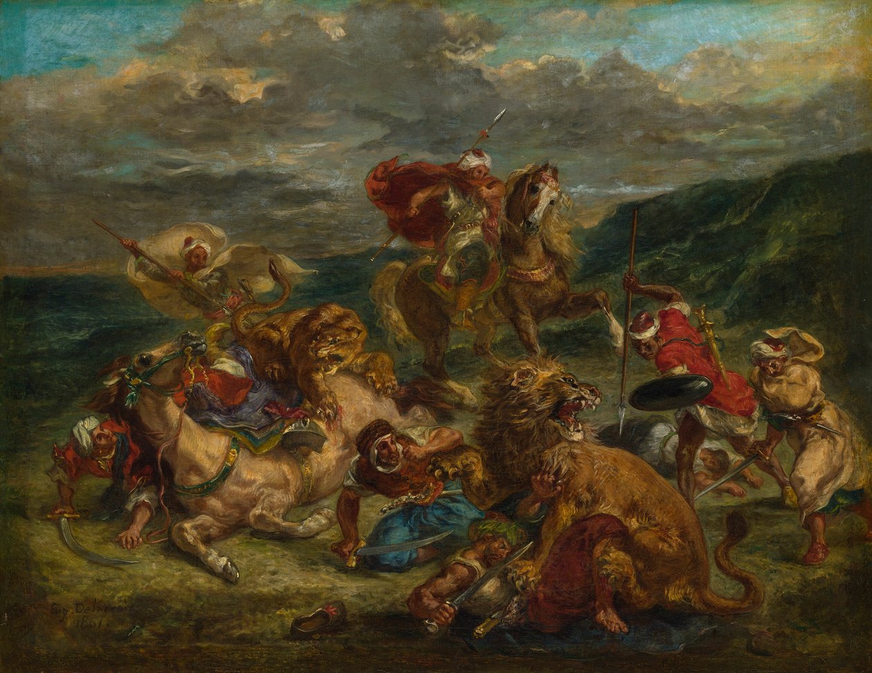 Chasse au lion - Eugène Delacroix