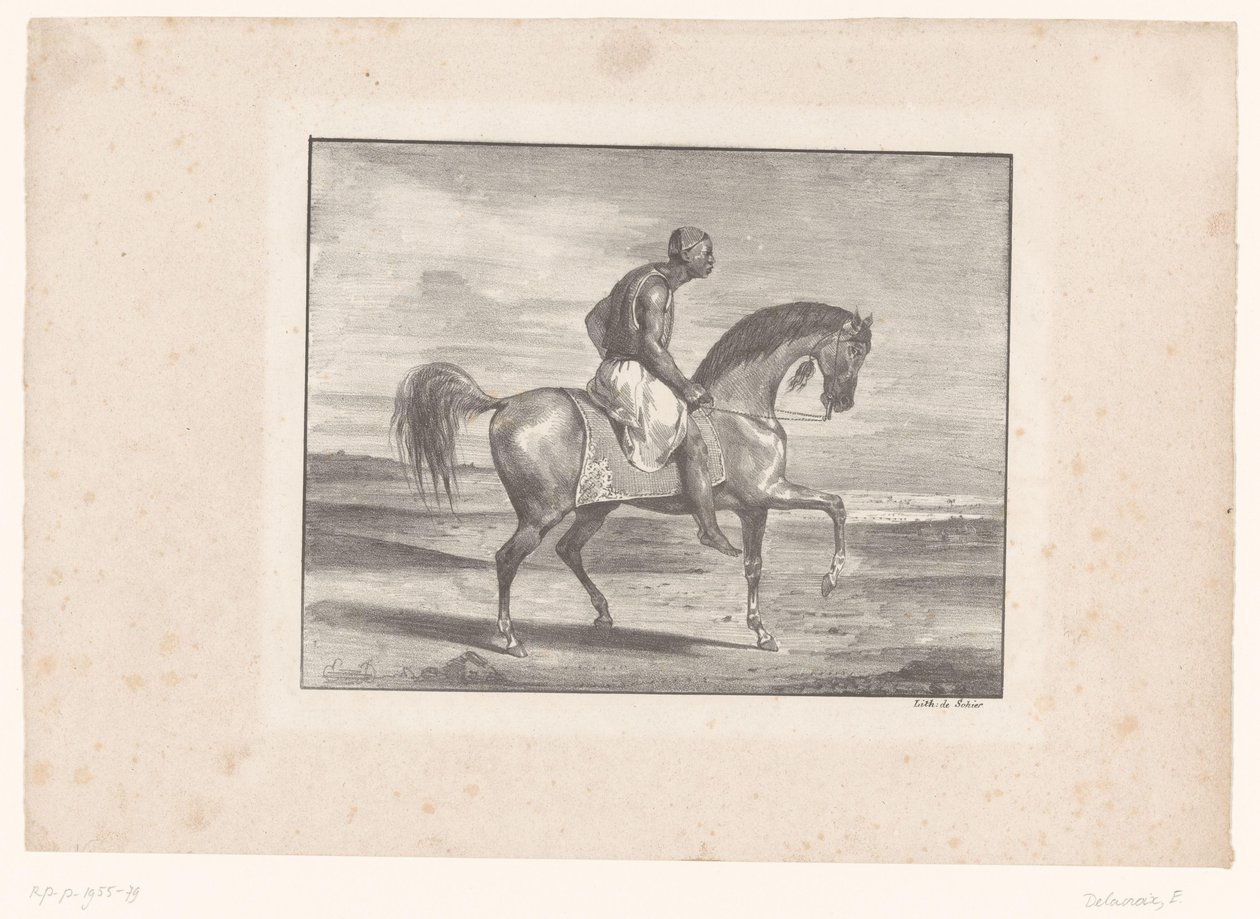 Homme à cheval dans le désert - Eugène Delacroix