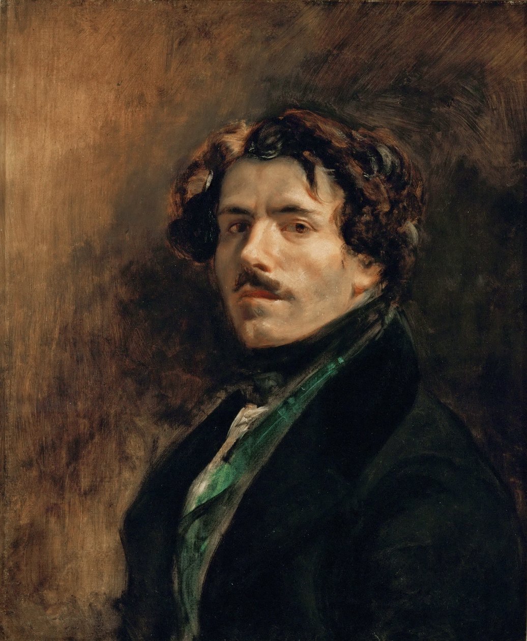 Autoportrait avec gilet vert - Eugène Delacroix