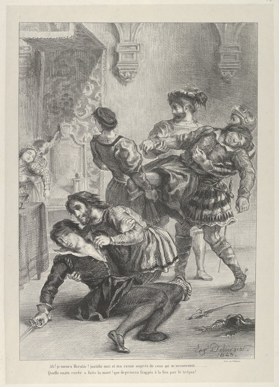 La Mort de Hamlet, 1843 - Eugène Delacroix