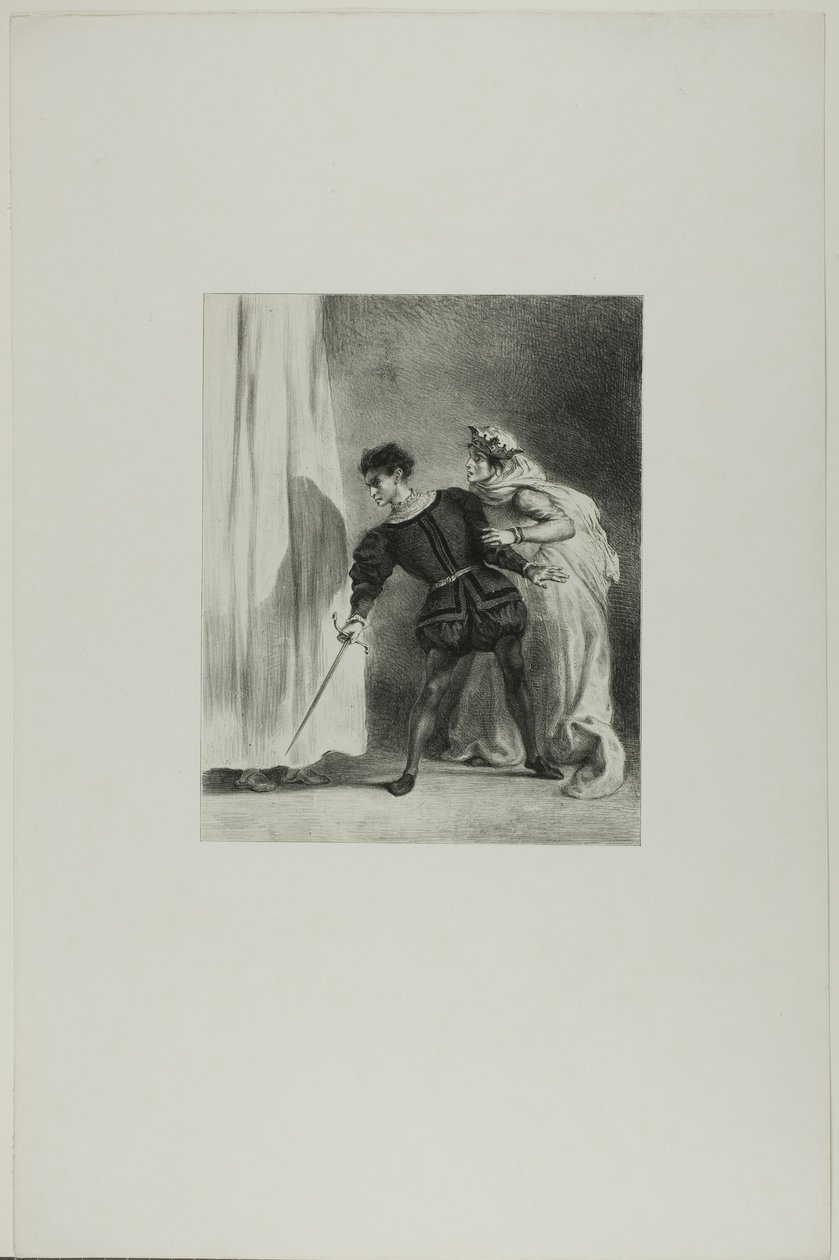 Le Meurtre de Polonius - Eugène Delacroix