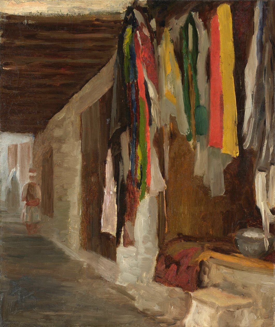 Les teintureries du souk, Alger - Eugene Isabey