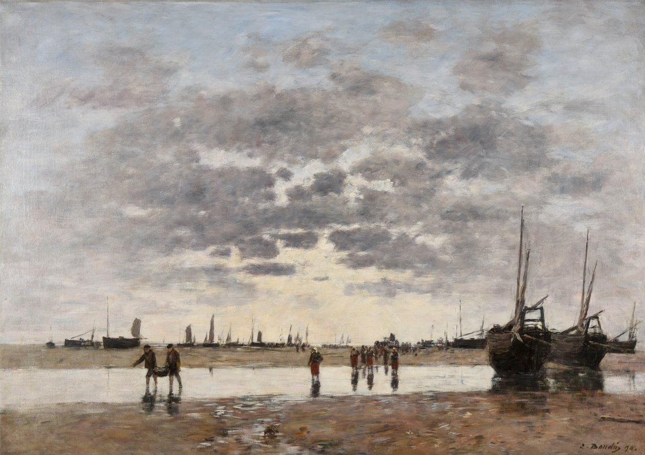 Berck : le retour des barques - Eugene Louis Boudin