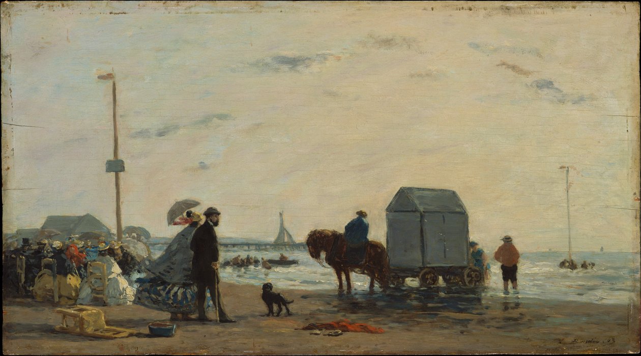 Sur la plage de Trouville - Eugene Louis Boudin
