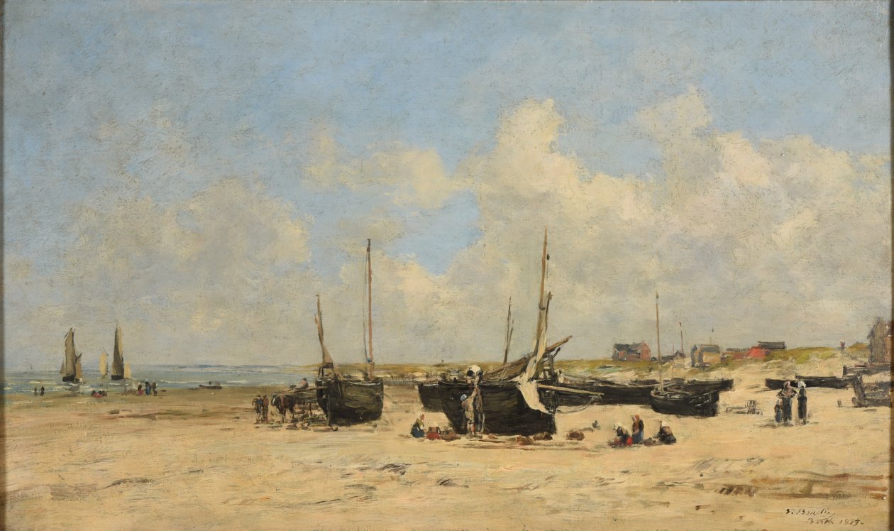 Plage de Berck à marée basse - Eugene Louis Boudin