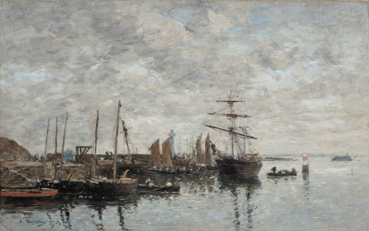 Portrieux, le port - Eugene Louis Boudin