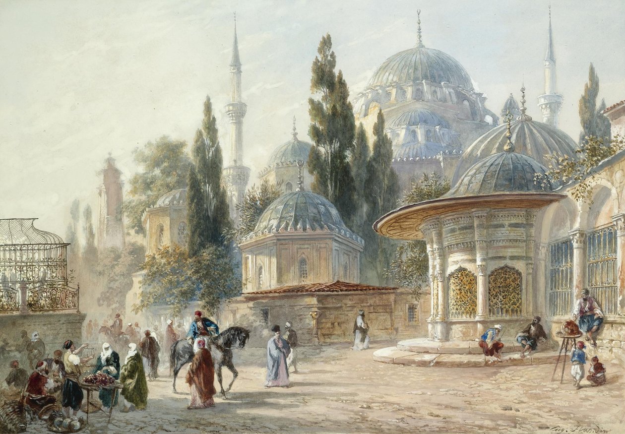 La mosquée Sehzade à Constantinople - Eugène Napoleon Flandin