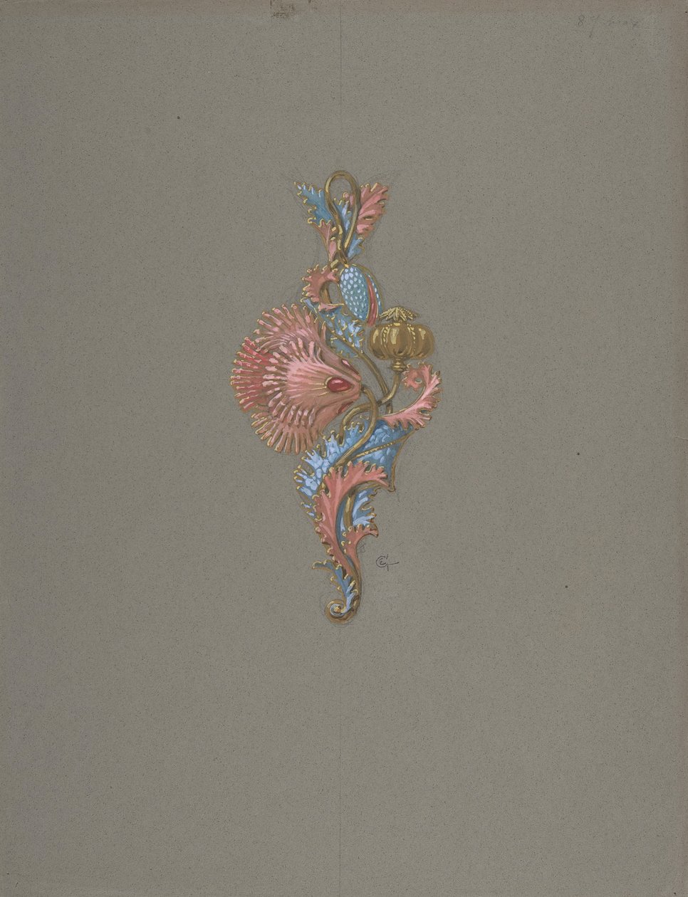 Conception pour un pendentif - Eugene Grasset