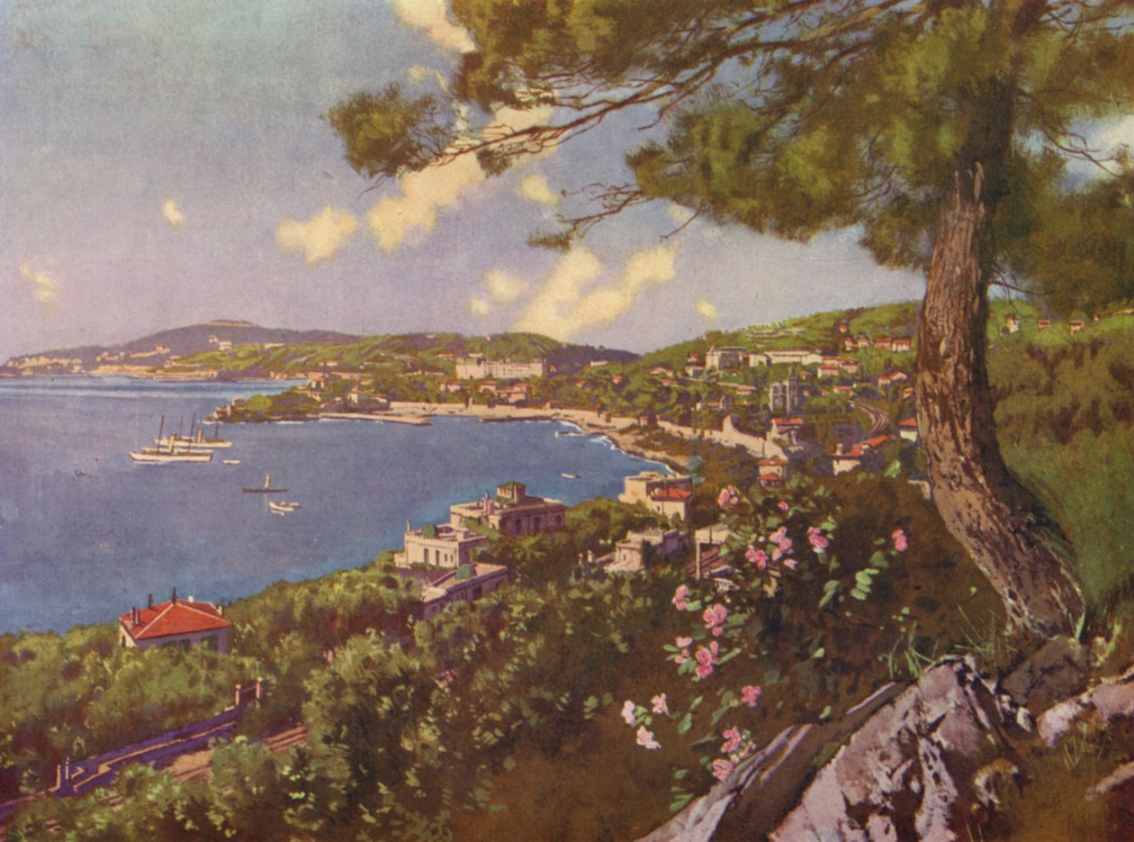 Beaulieu, Vue Generale (colour litho) - European School