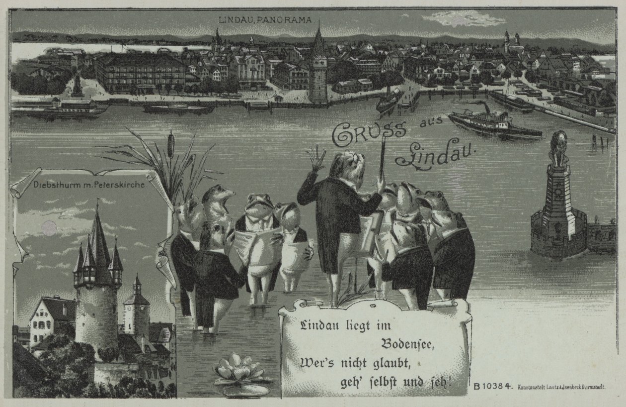 Concert de grenouilles à Lindau (litho) - European School