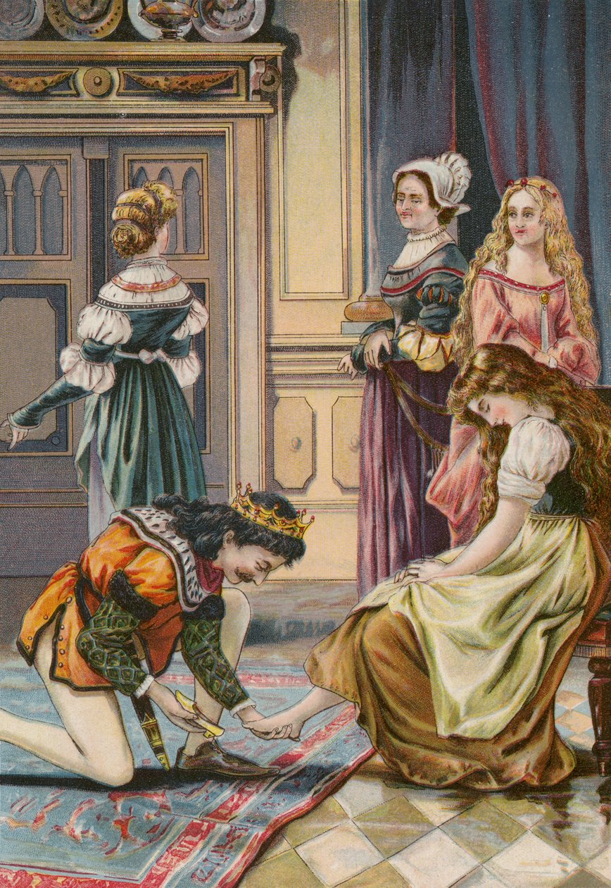 Contes de Grimms : Cendrillon (chromolitho) - European School