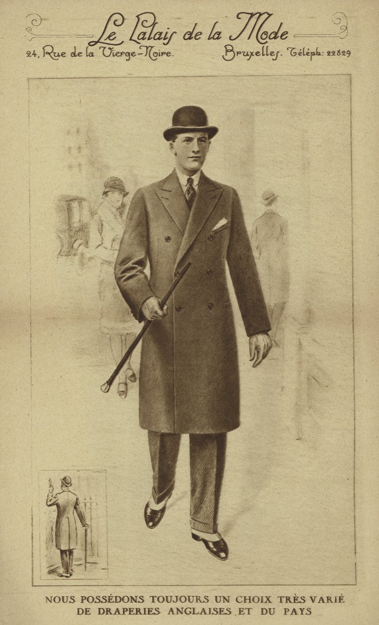 Mode masculine vers les années 1930 (lithographie) - European School