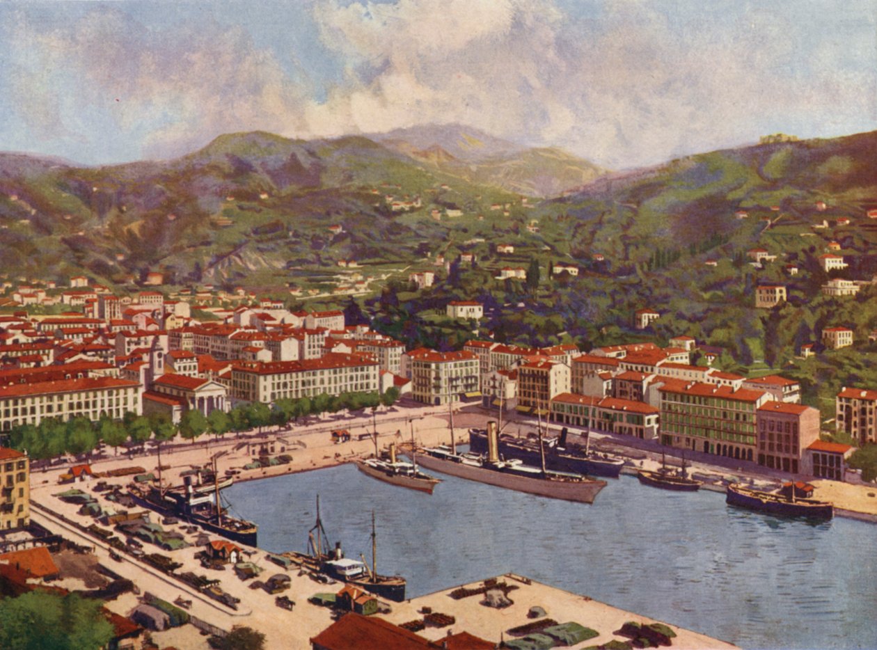 Nice, Le Port (colour litho) - European School