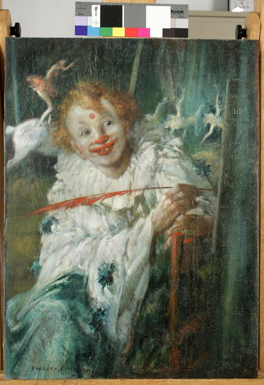 Clown à la plume rouge - Everett Shinn