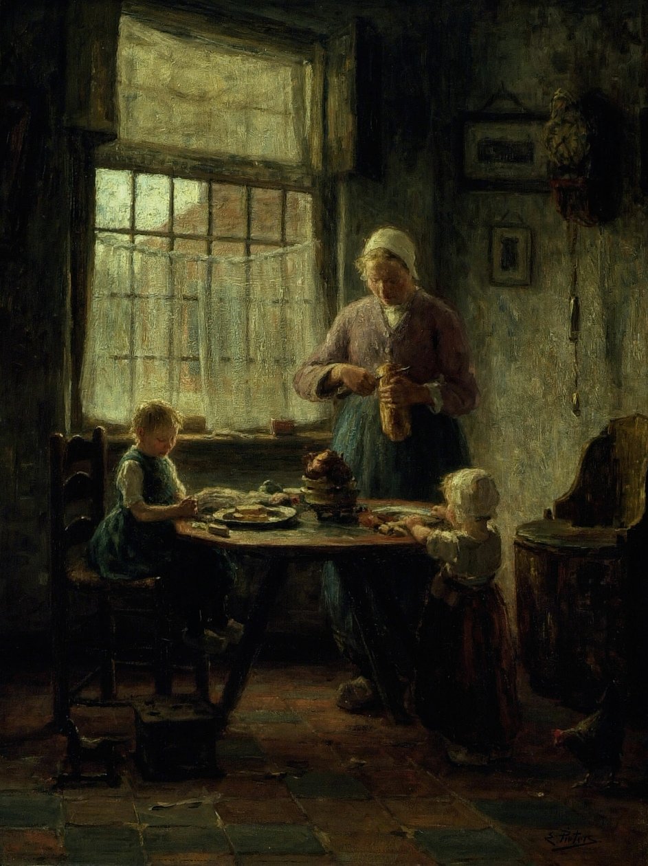 Un Repas de Famille, années 1890 - Evert Pieters