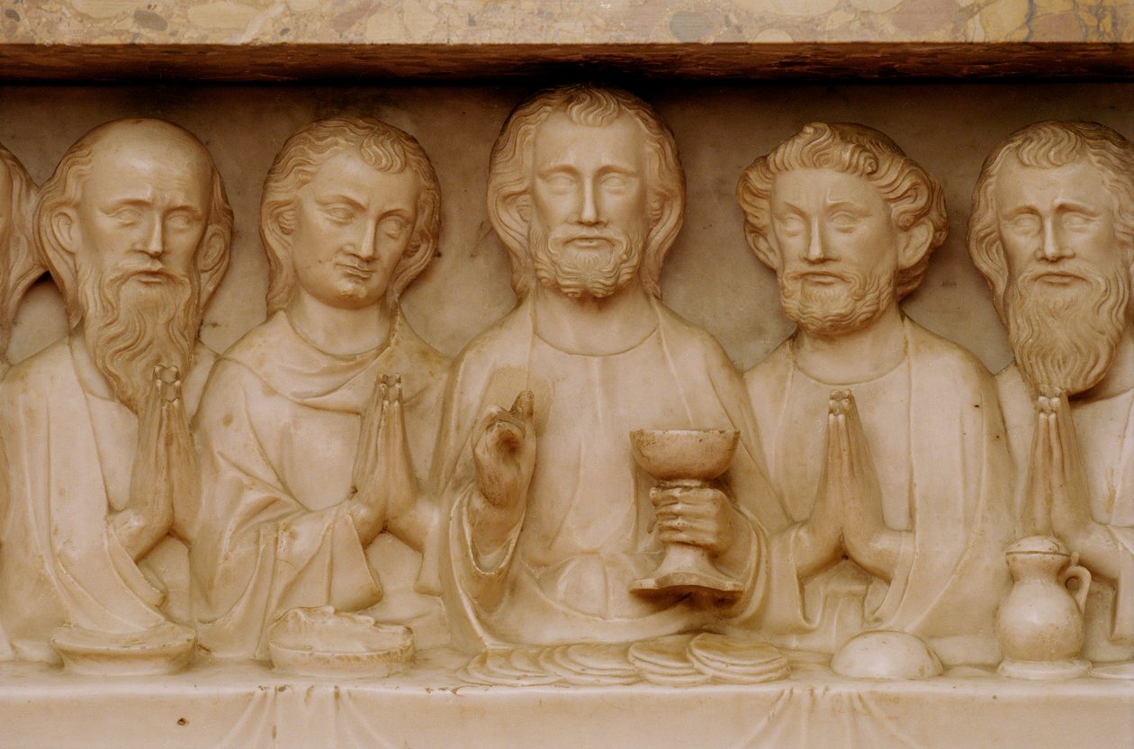 La Dernière Cène, détail c.1340 - Evrard d