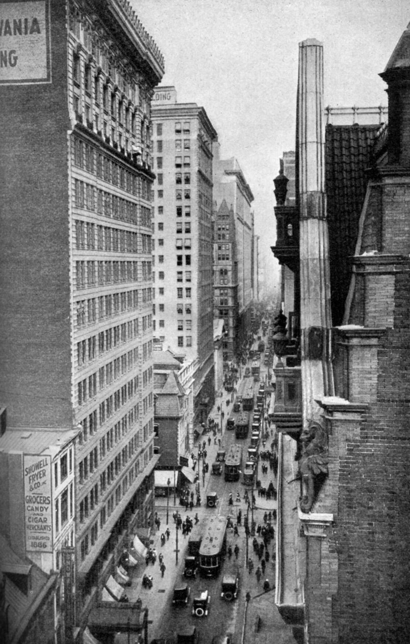 Rue Chestnut, Philadelphie, Pennsylvanie, États-Unis, c1930s - Ewing Galloway