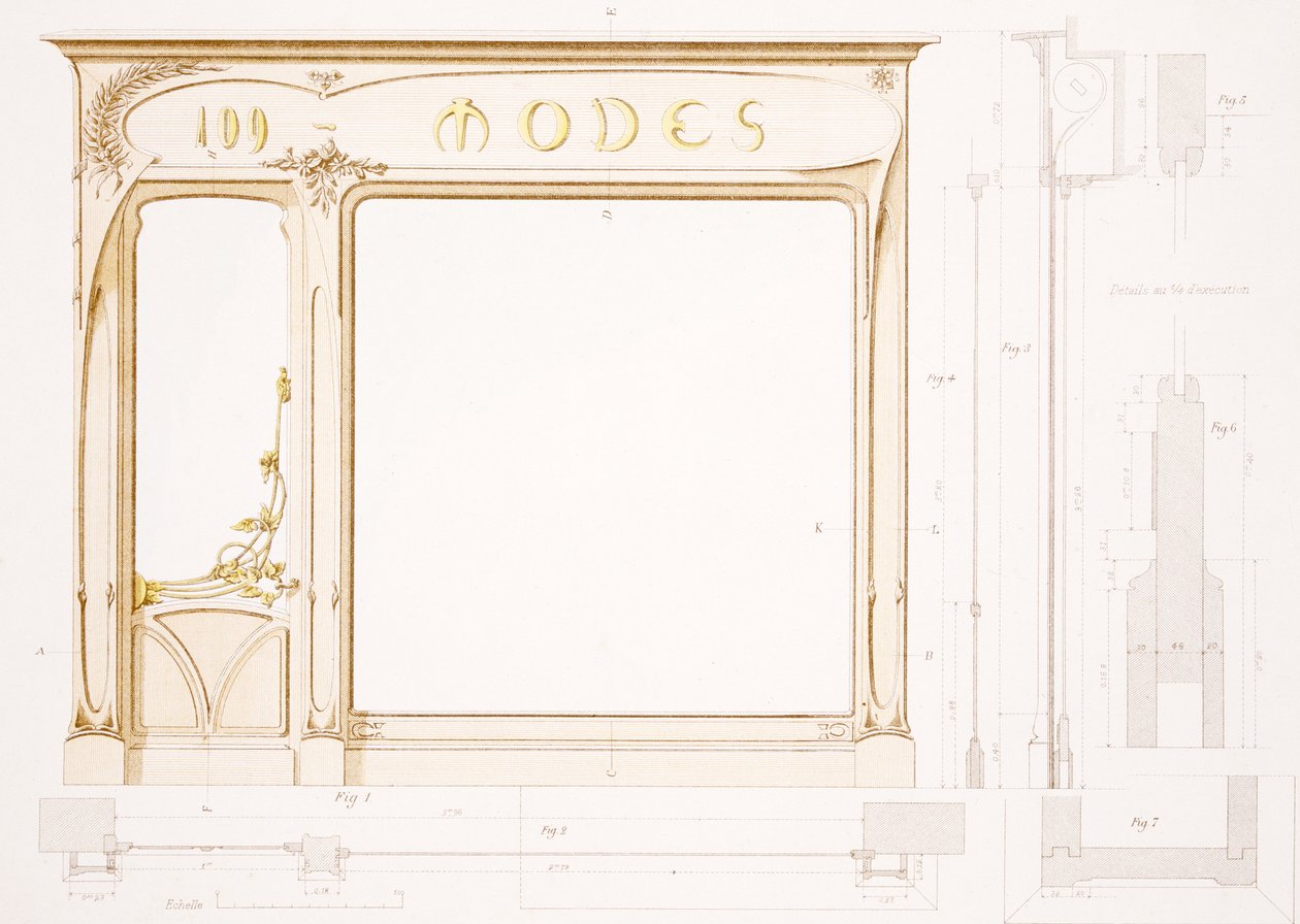 Design pour une devanture de magasin de mode, illustration de 