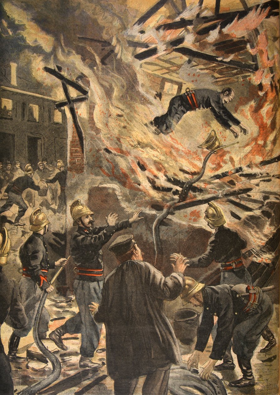La mort du pompier Bailly à Bourges, illustration de 