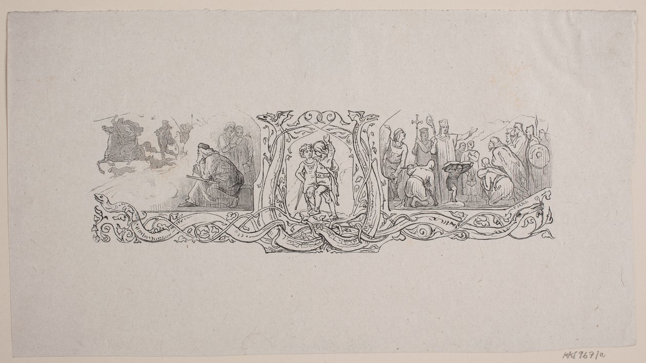 Le saint évêque Jon et Sæmund Frode - F. Hendriksen