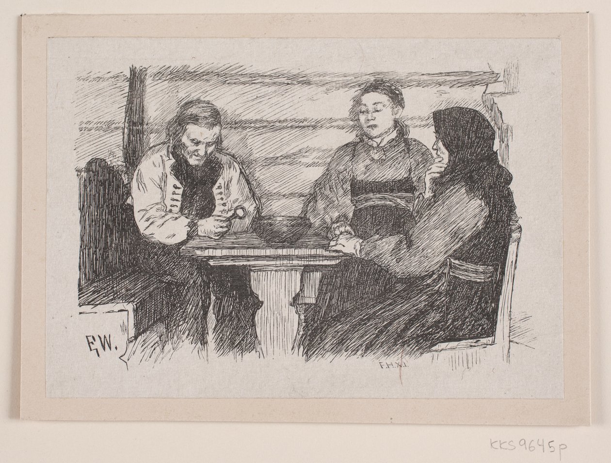 Illustration pour "Stabursnøgelen i Rokkehovedet" - F. Hendriksen