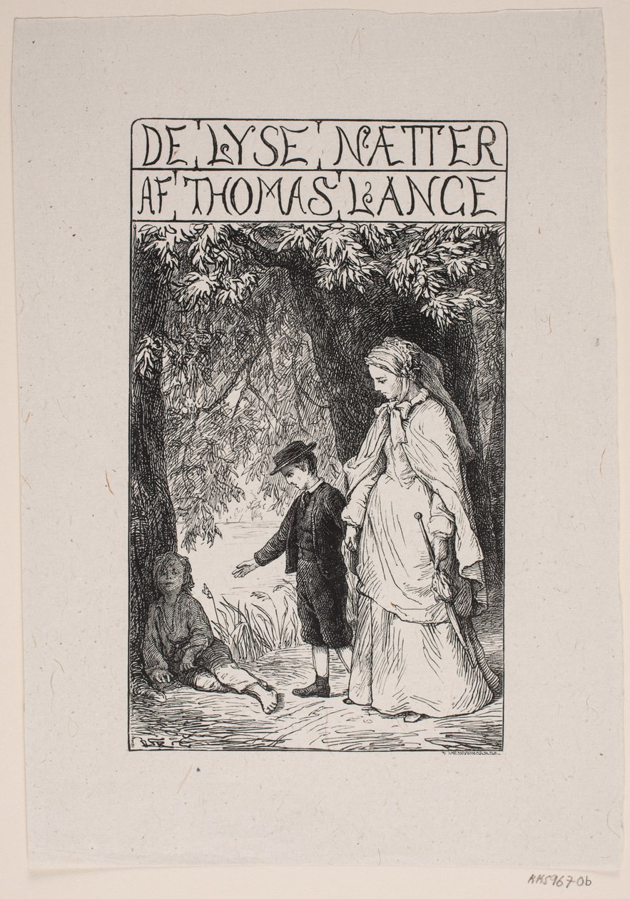Page de titre pour Th. Lange "Les nuits claires" - F. Hendriksen
