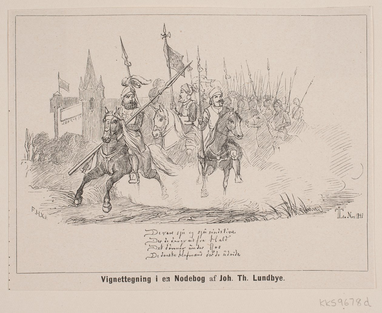 Vignette dans un carnet de notes - F. Hendriksen
