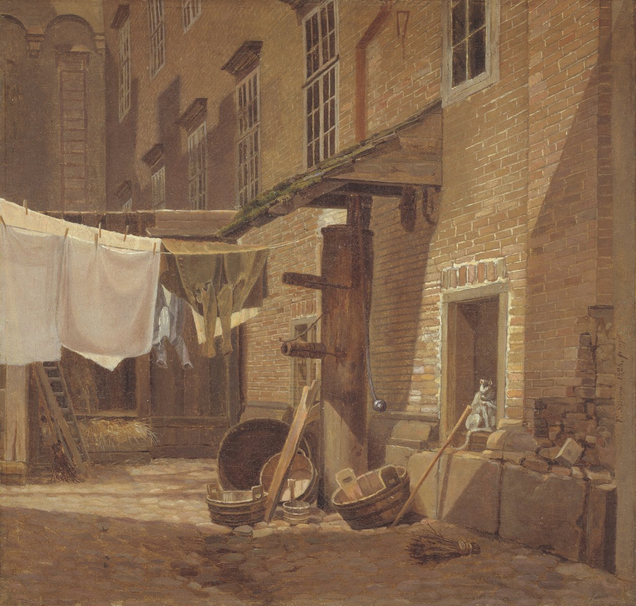 La cour arrière du palais de Charlottenborg - F. Sødring