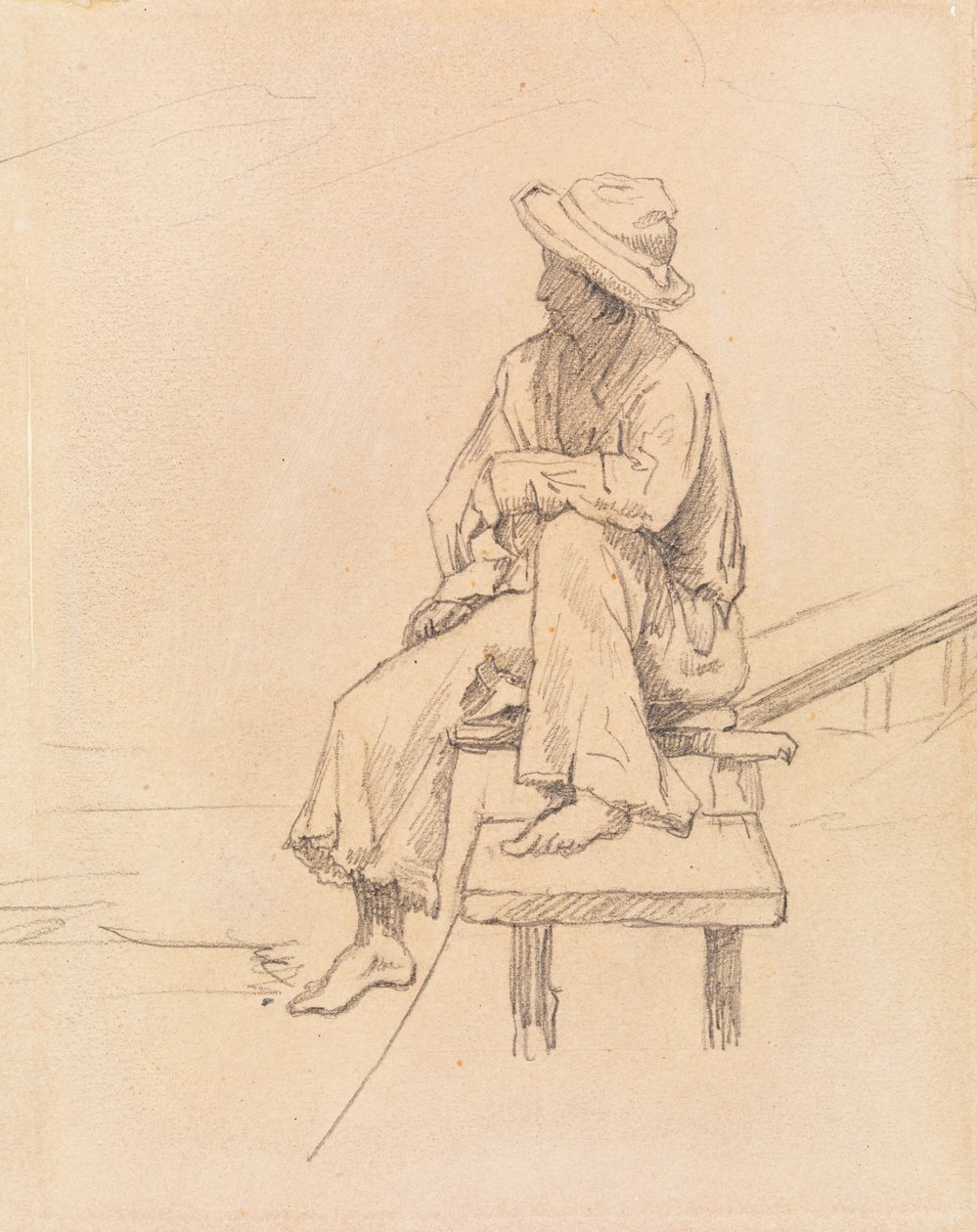 Homme sur un banc - Fanny Churberg