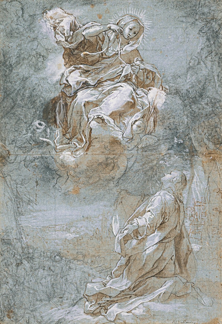 Le Miracle de la Ceinture Sacrée (recto), c. 1600-1610 - Federico Barocci