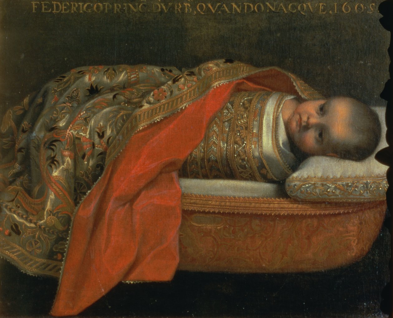 Portrait du nouveau-né Federigo di Urbino, 1605 - Federico Barocci