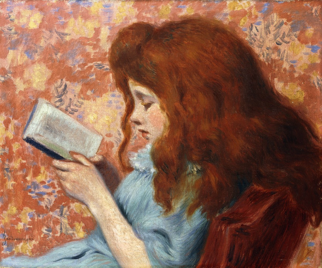 Jeune fille lisant - Federigo Zandomeneghi