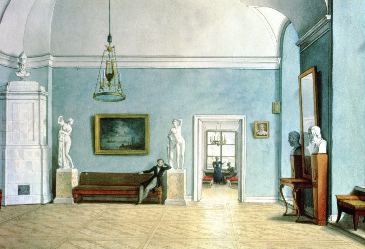 Intérieur néoclassique, c.1820 - Fedor Petrovich Tolstoy