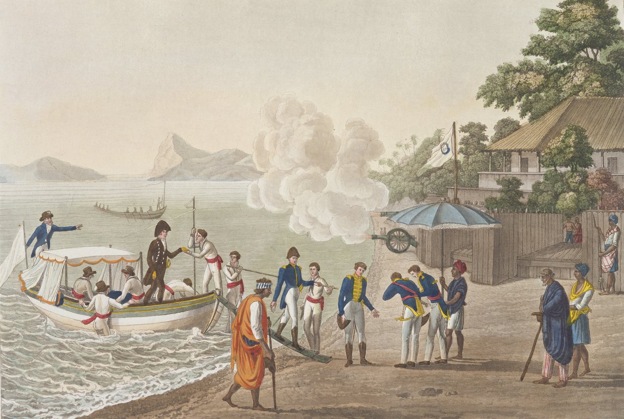 Premier débarquement des Français au poste avancé portugais de Dille, Timor, planche 5 de 