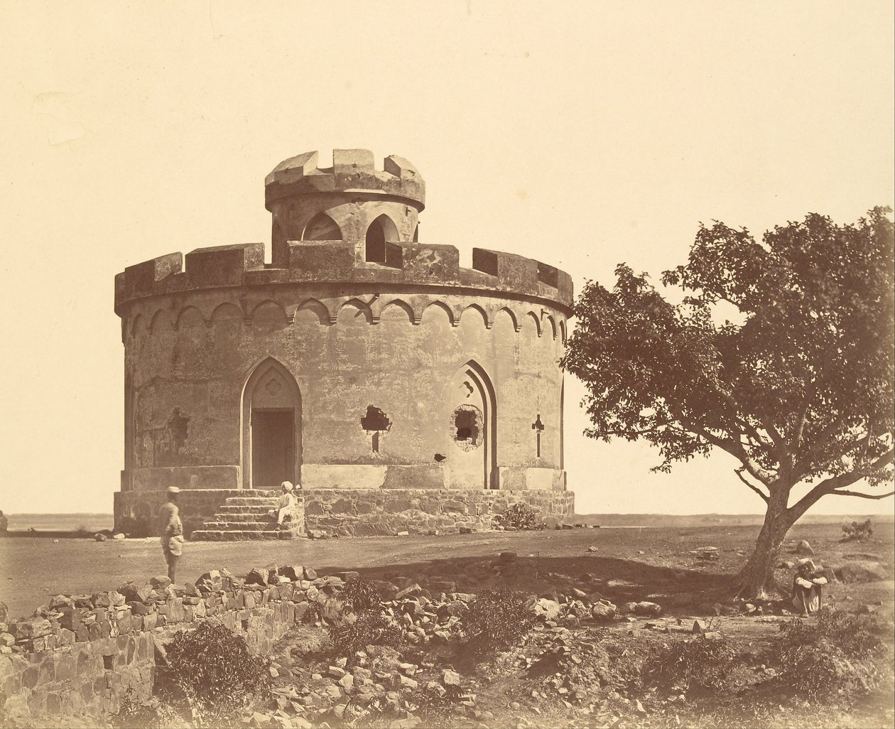 Batterie du mât de drapeau - Felice Beato