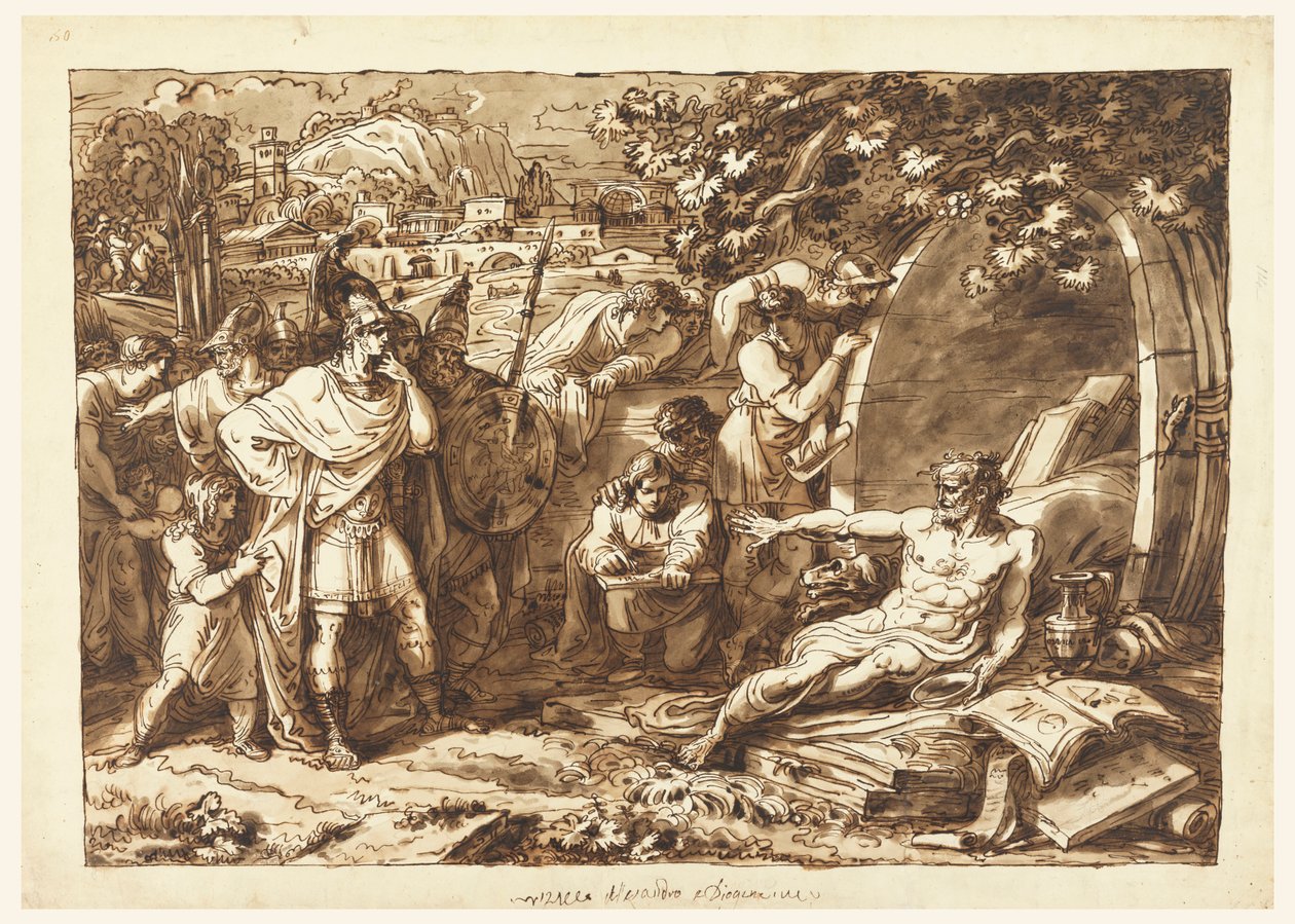 Alexandre le Grand et Diogène - Felice Giani