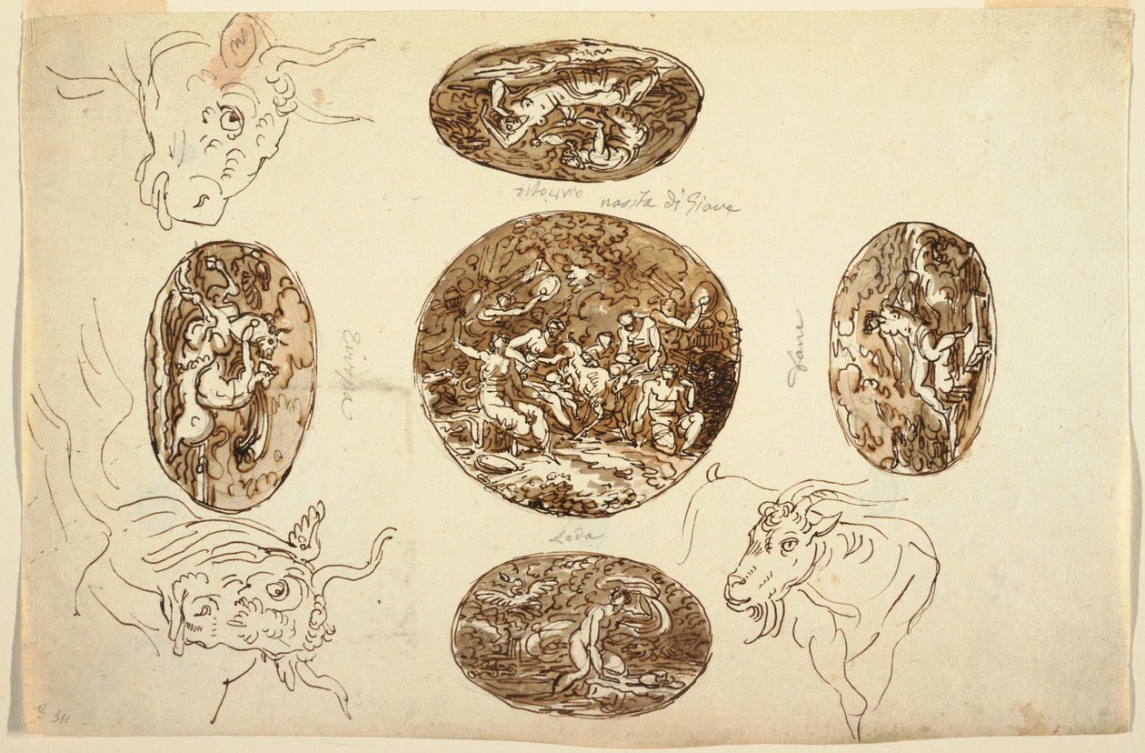 Les actes de Jupiter, pour un plafond - Felice Giani