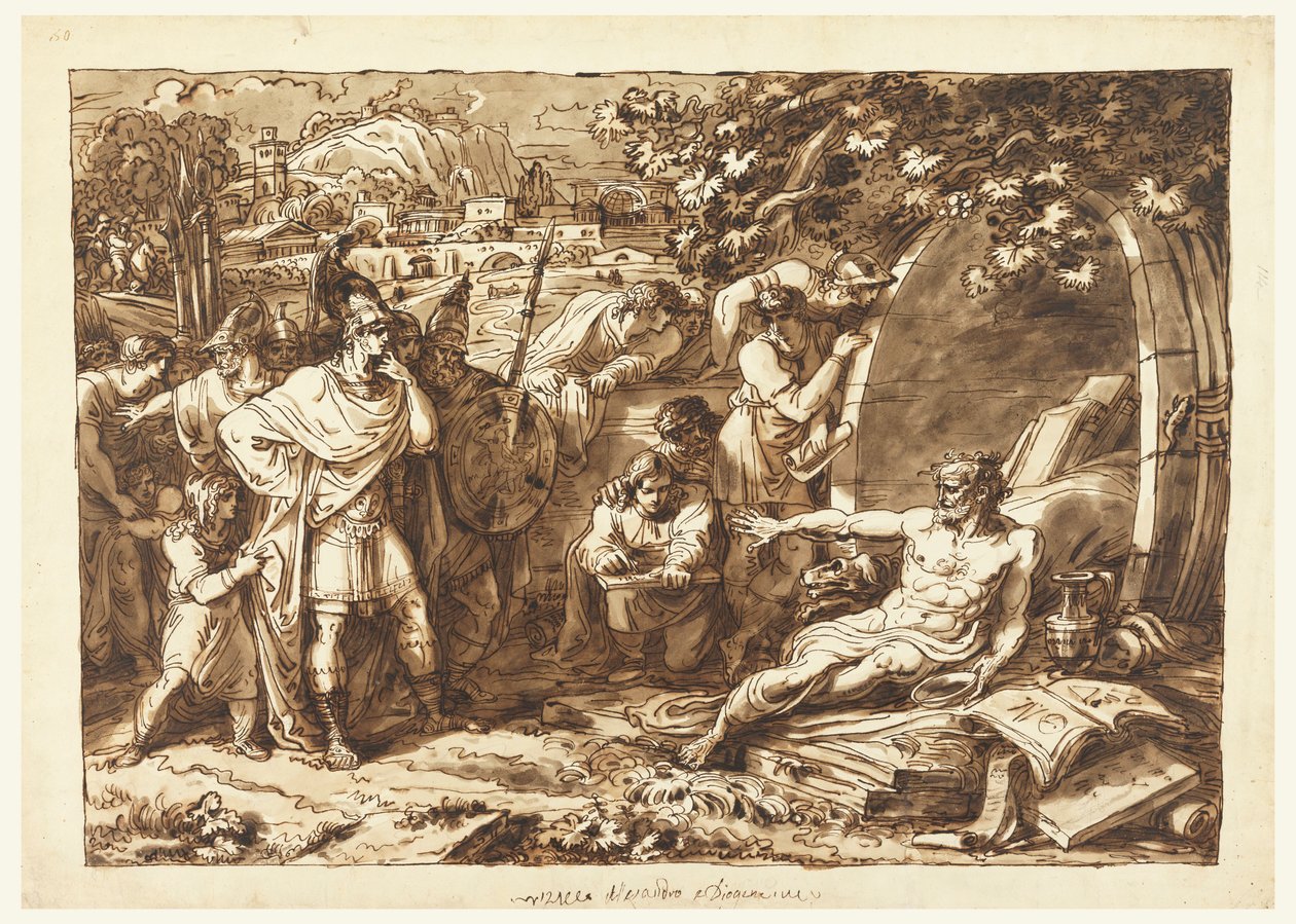 Alexandre le Grand et Diogène - Felice Giani