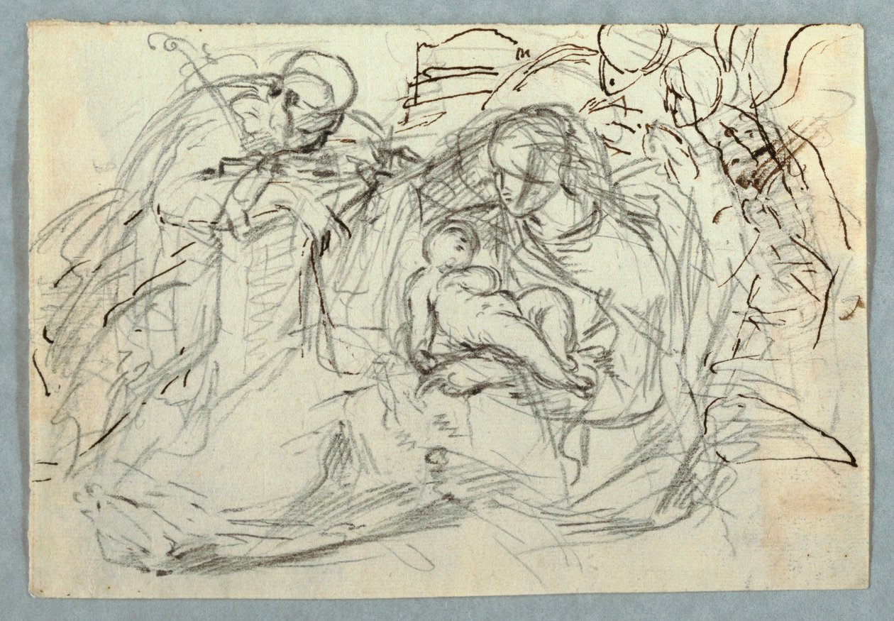 Dessin, Sainte Famille, 1800-1825 - Felice Giani