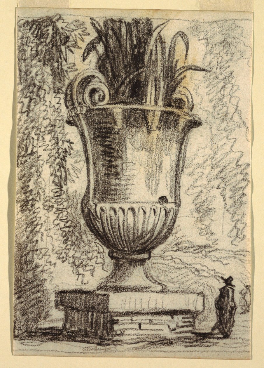 Vase monumental dans un parc - Felice Giani