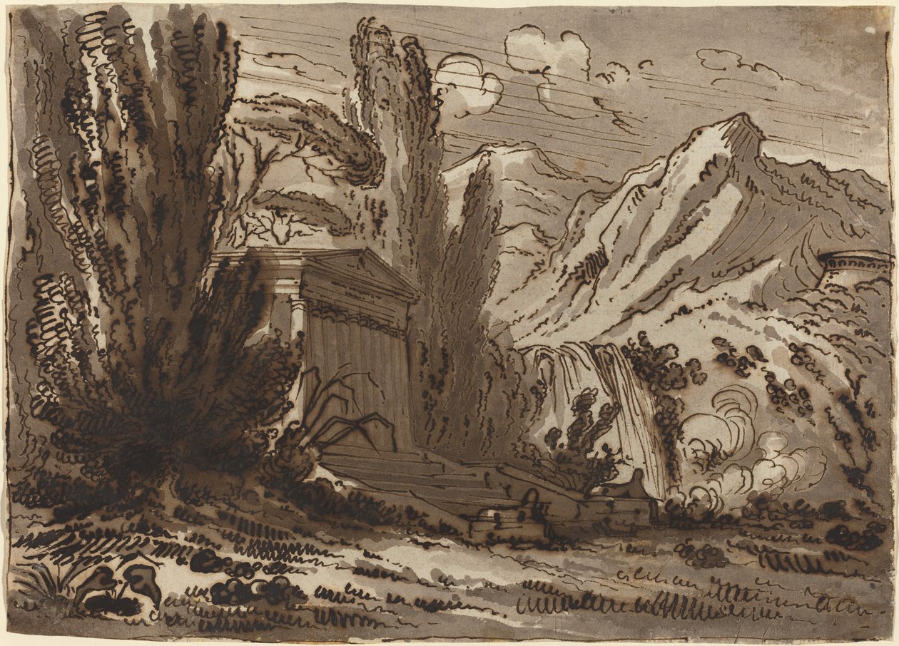 Paysage Montagneux avec Temple Classique - Felice Giani