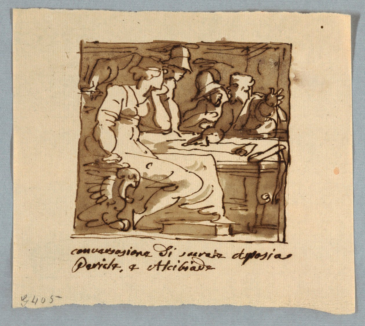 Socrate, Périclès, Alcibiade, Aspasie en discussion - Felice Giani