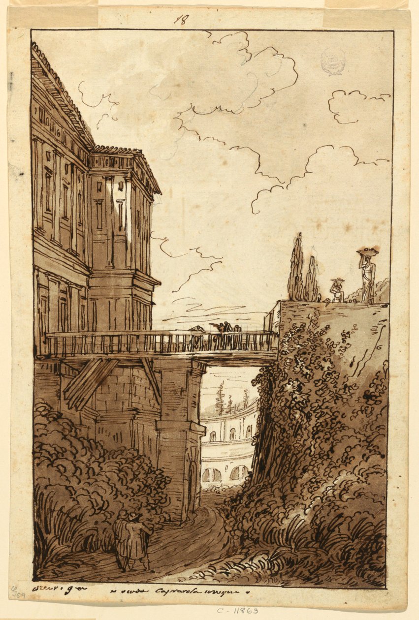 Villa Farnese : dans le fossé de Caprarola - Felice Giani