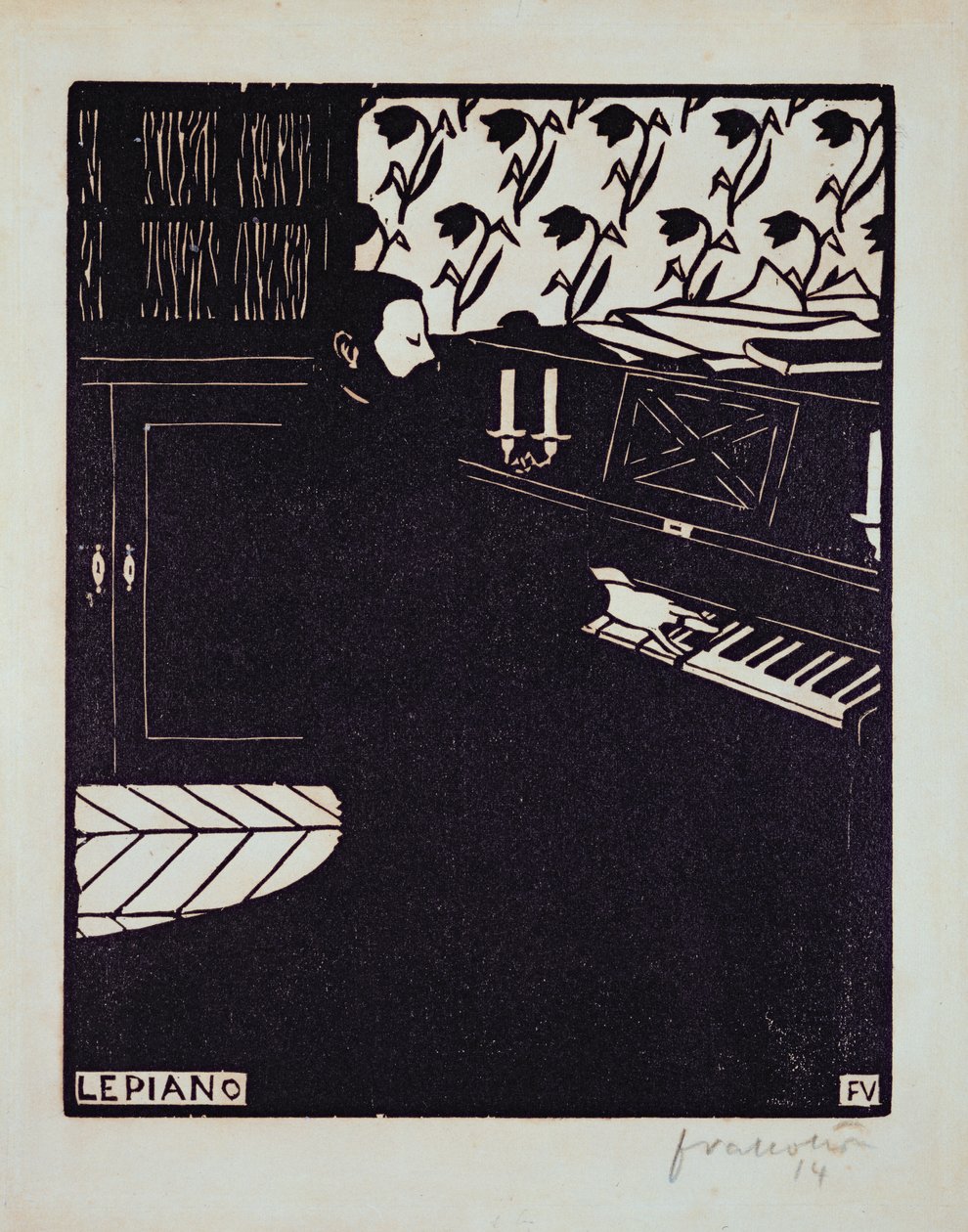 Le Piano, 1914 - Felix Edouard Vallotton