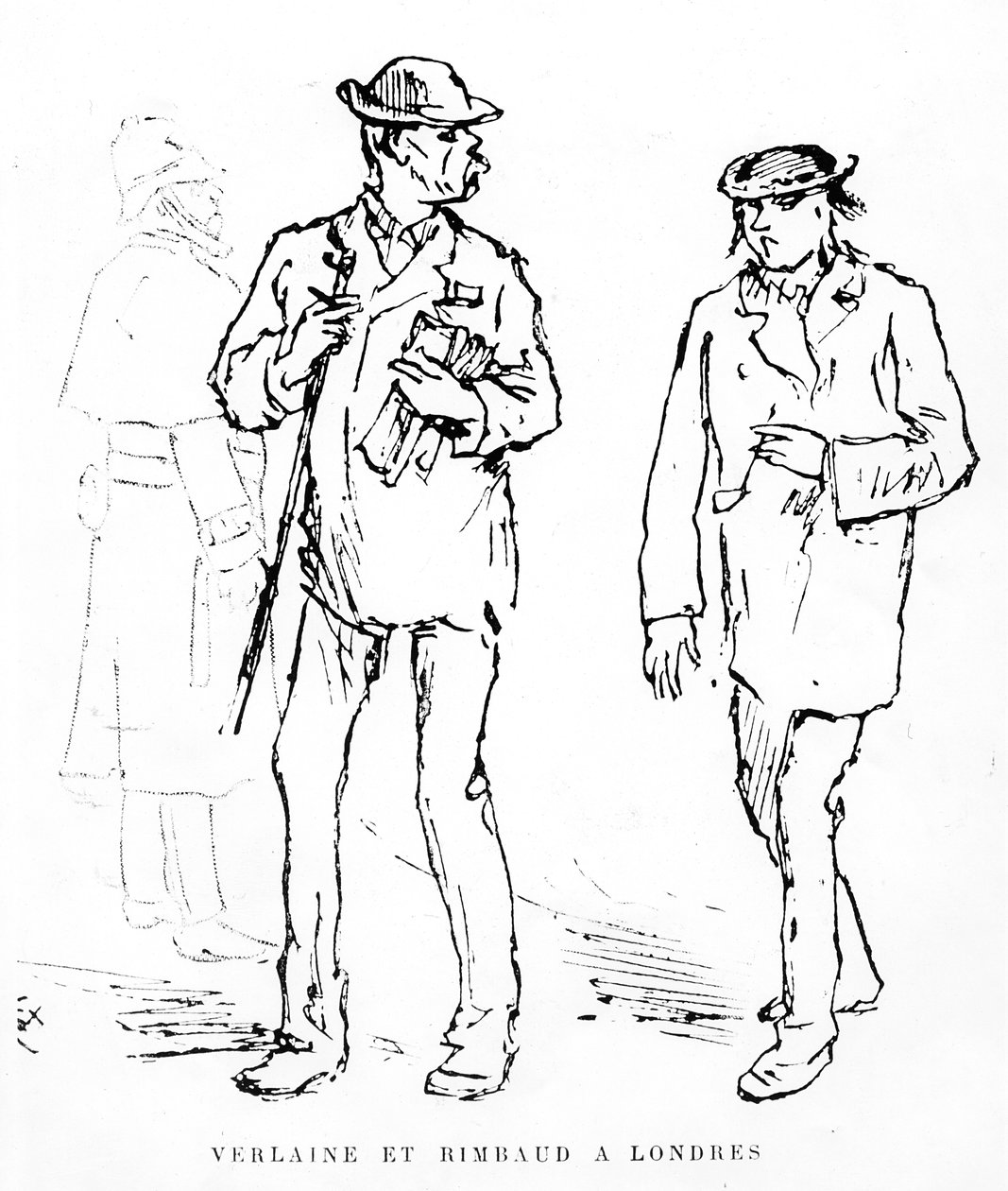 Paul Verlaine et Arthur Rimbaud à Londres, 1872 - Felix Regamey