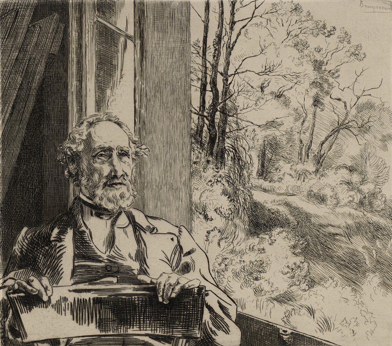Portrait de Jacob Meyer-Heine - Felix Bracquemond