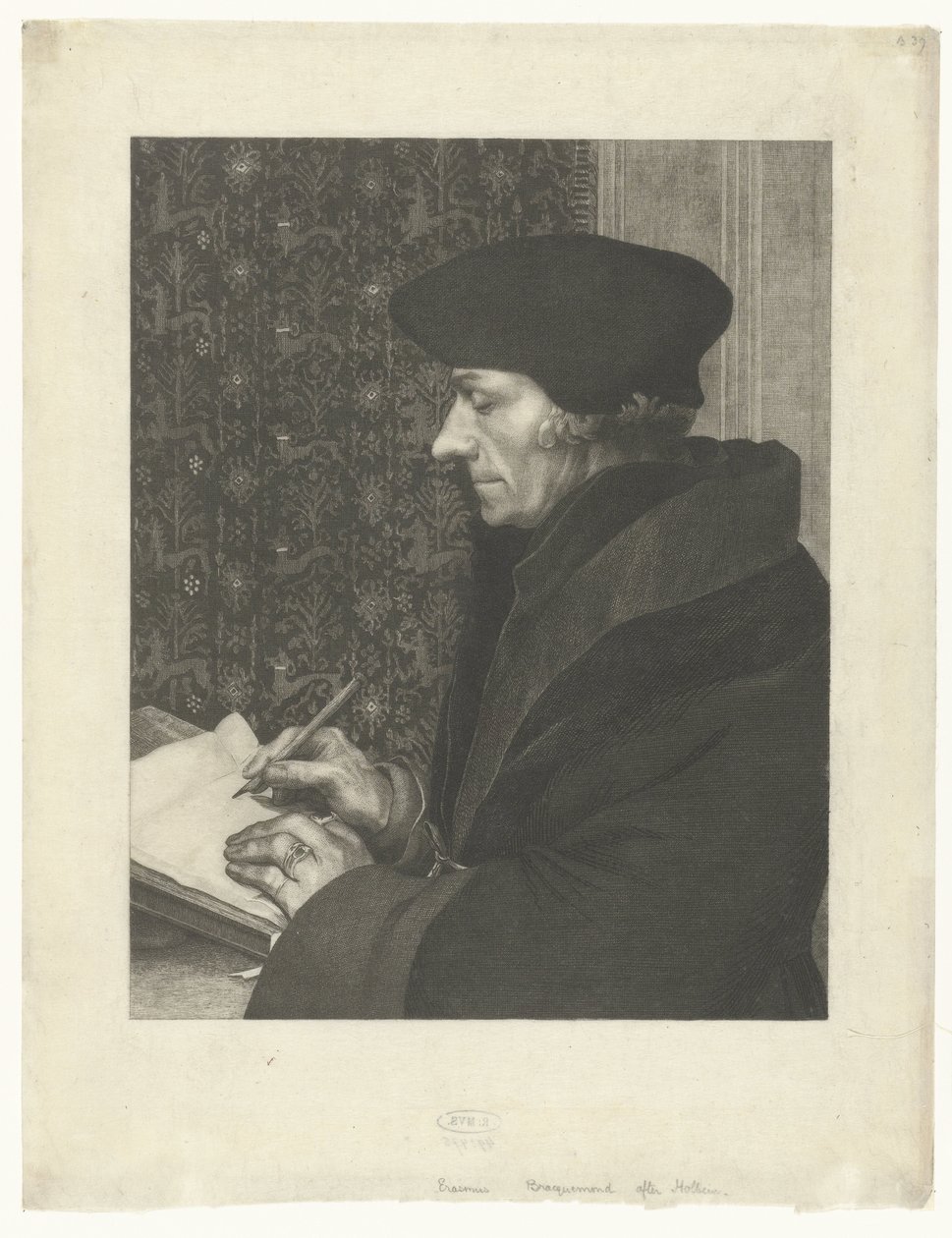 Portrait de Desiderius Erasmus - Felix Bracquemond